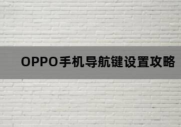 OPPO手机导航键设置攻略 OPPO手机导航键设置攻略-图片2